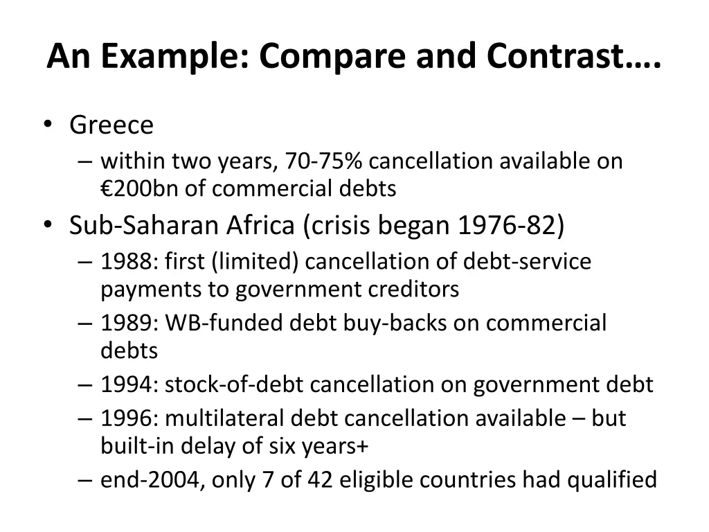 an example compare and contrast