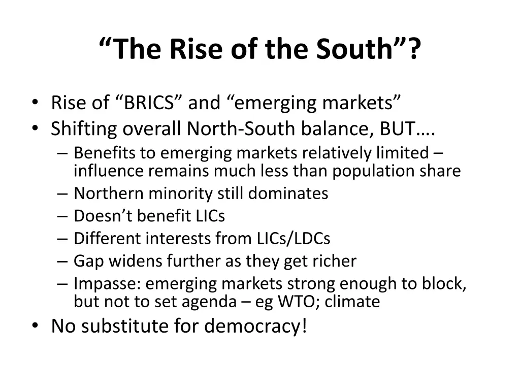 the rise of the south 1