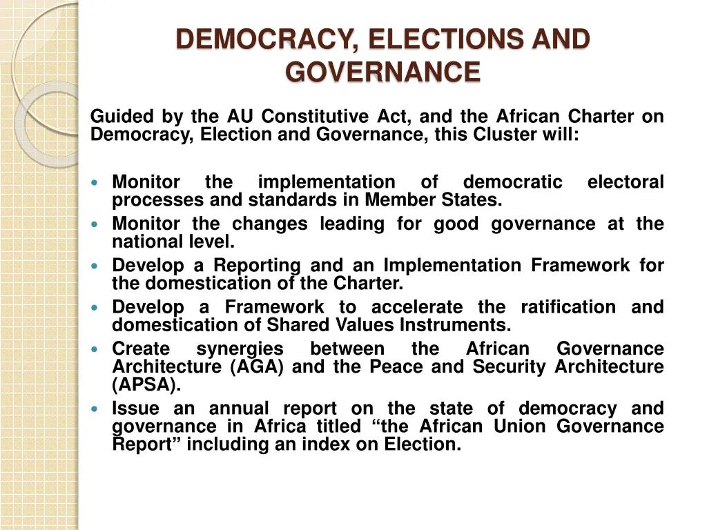 democracy elections and governance