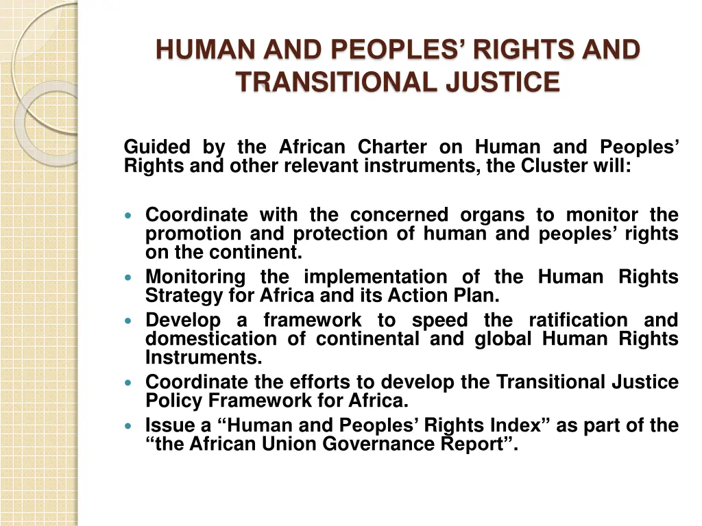 human and peoples rights and transitional justice