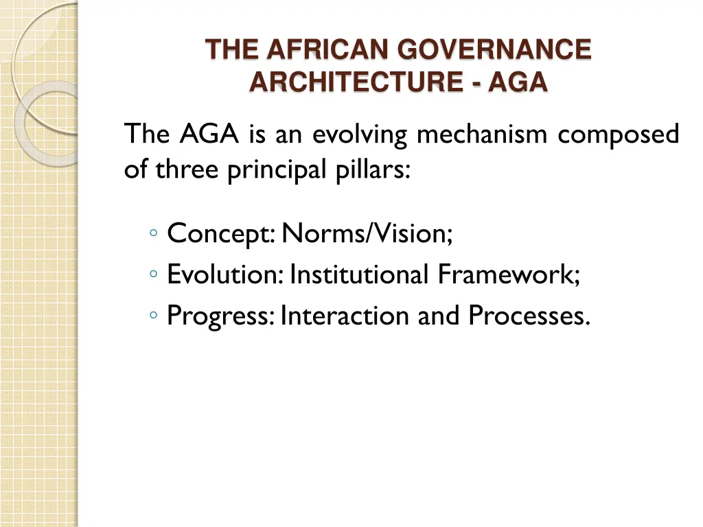 the african governance architecture aga 1