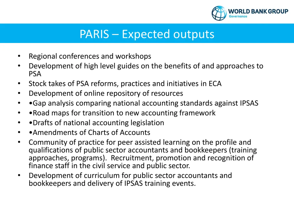 paris expected outputs