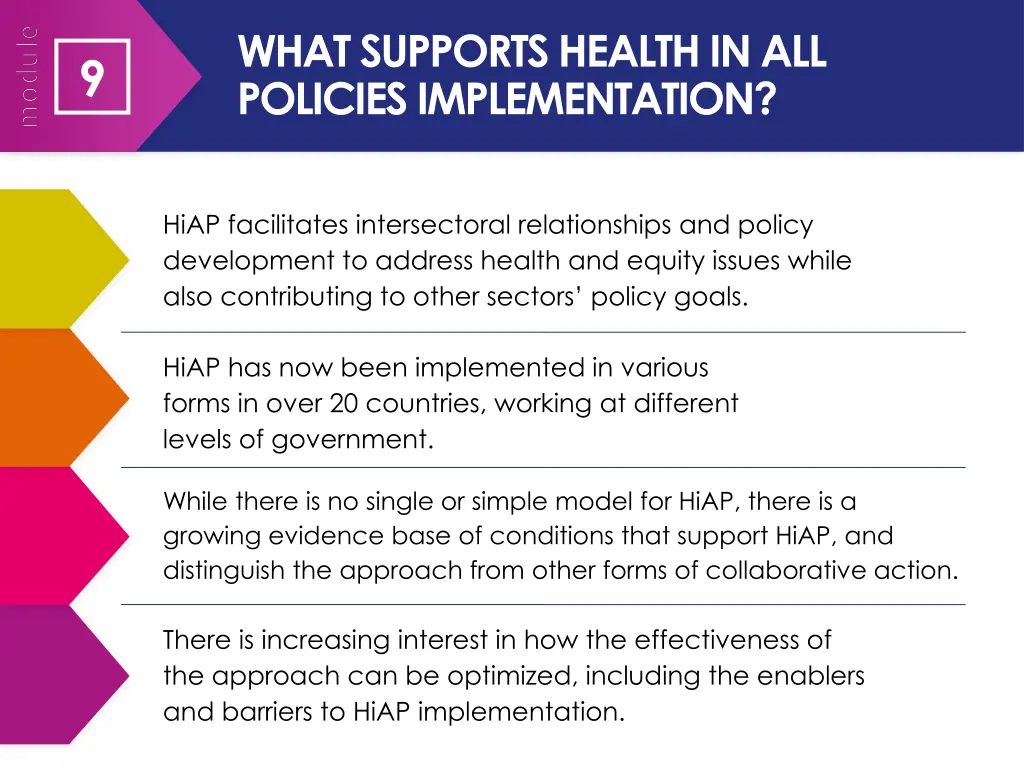 what supports health in all policies