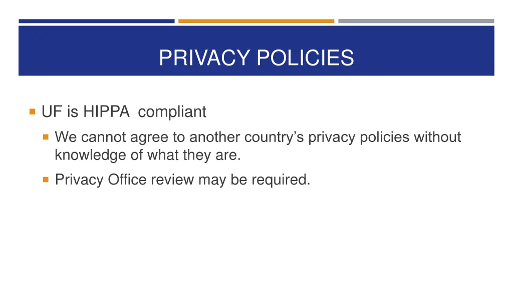 privacy policies