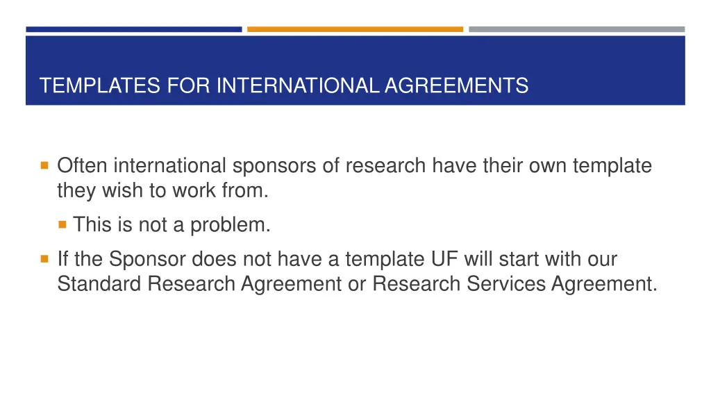 templates for international agreements