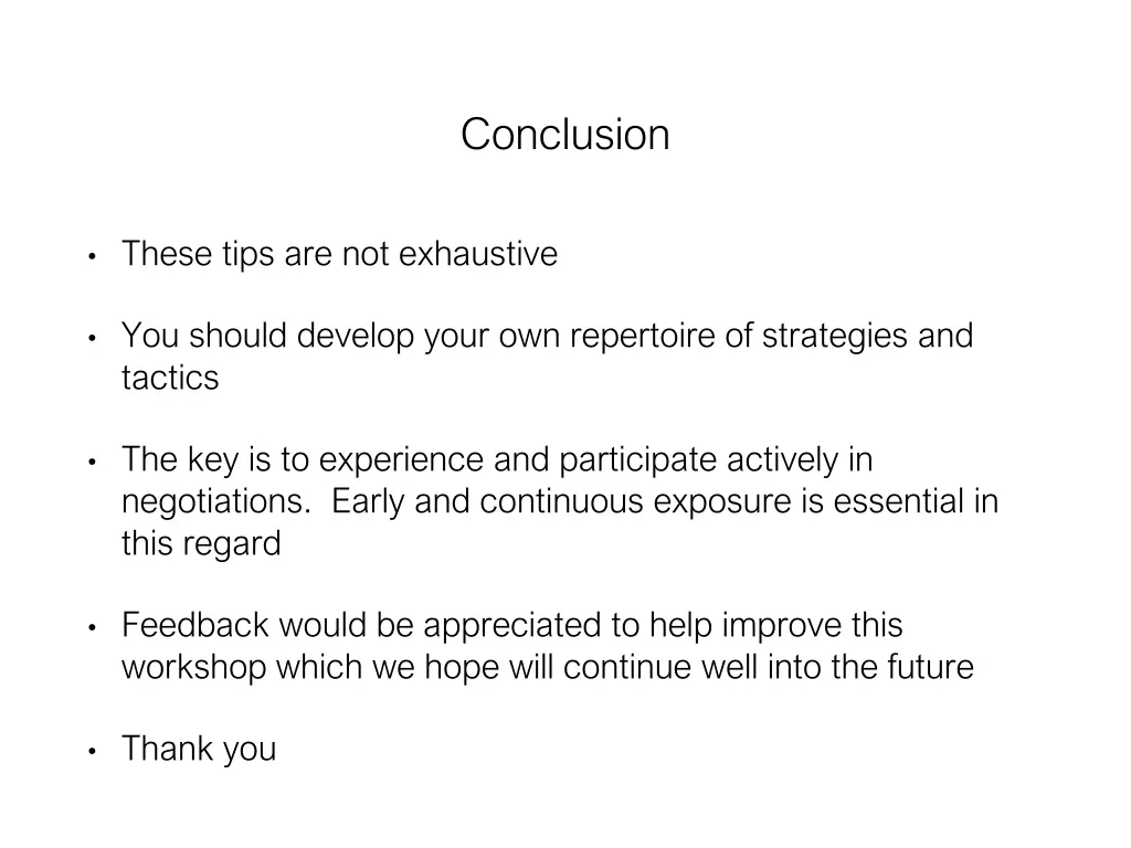 conclusion
