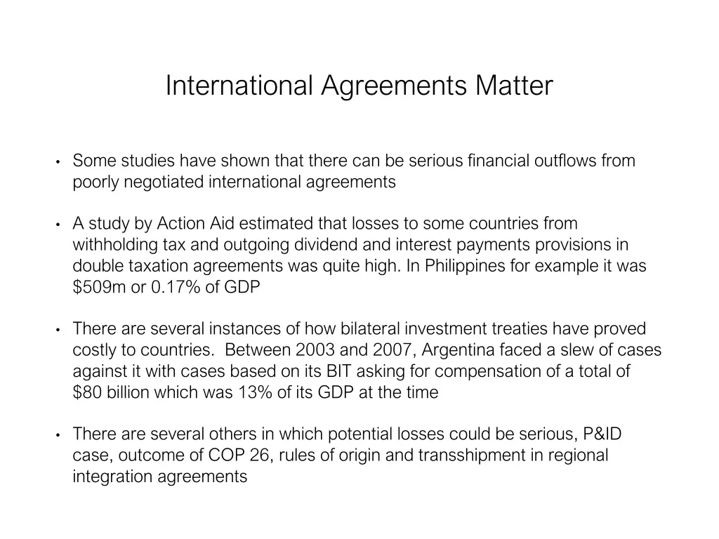 international agreements matter