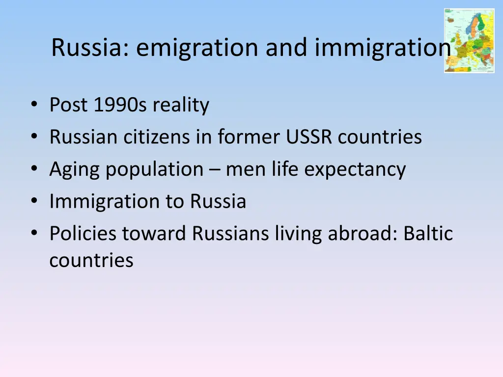 russia emigration and immigration