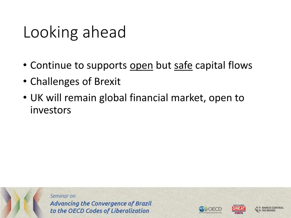 looking ahead