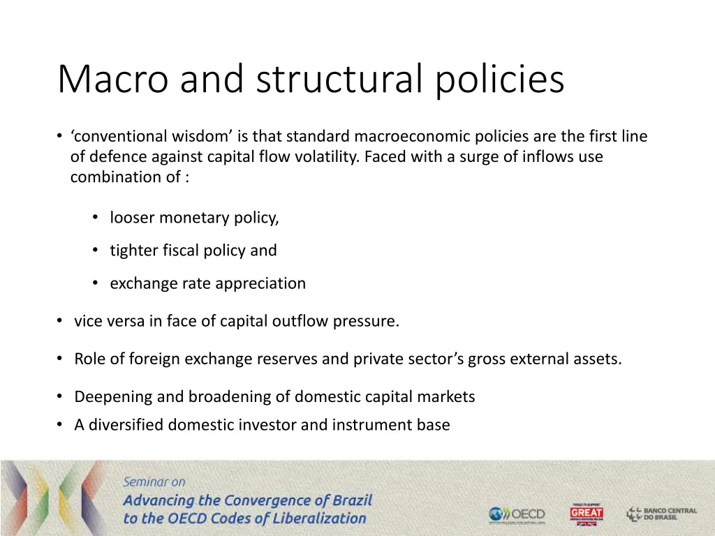 macro and structural policies