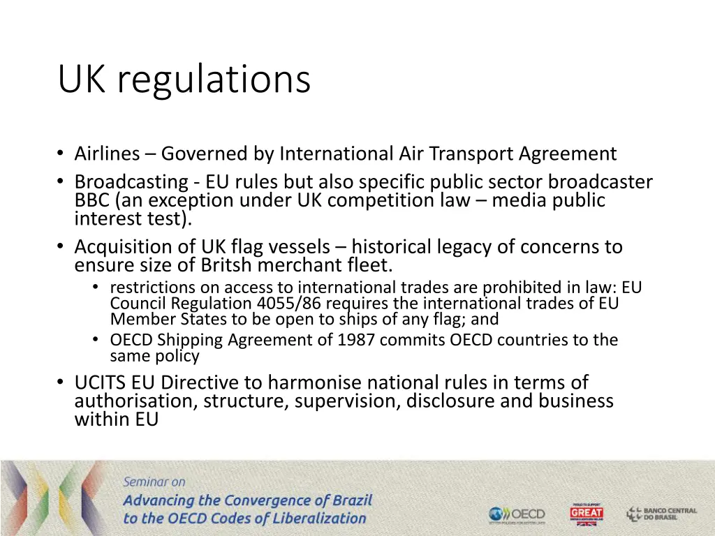 uk regulations