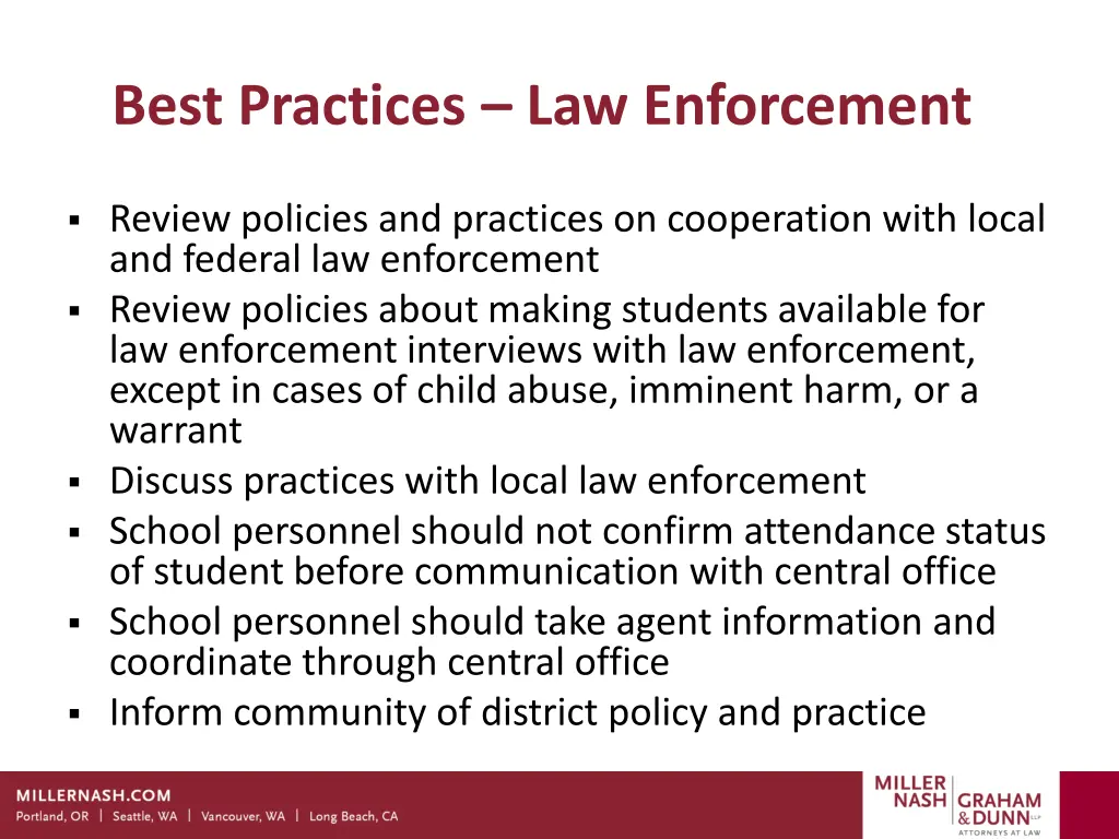best practices law enforcement