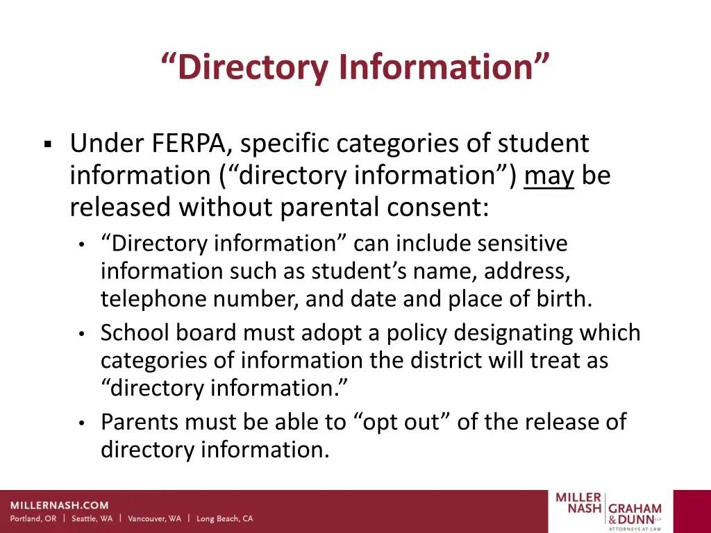 directory information