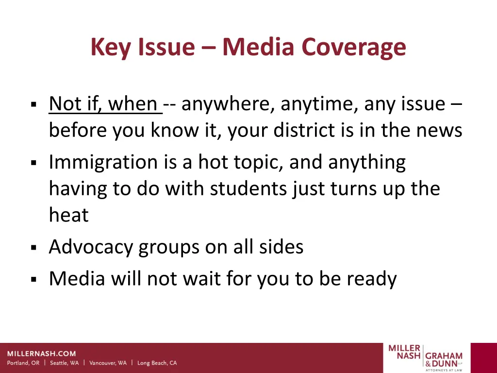 key issue media coverage