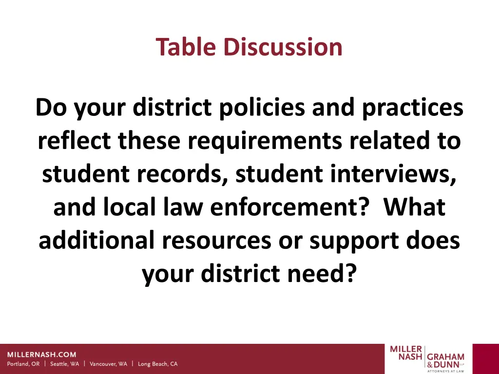 table discussion 1