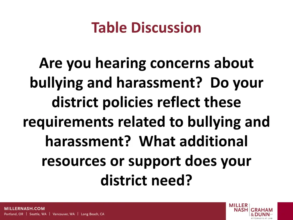 table discussion 2
