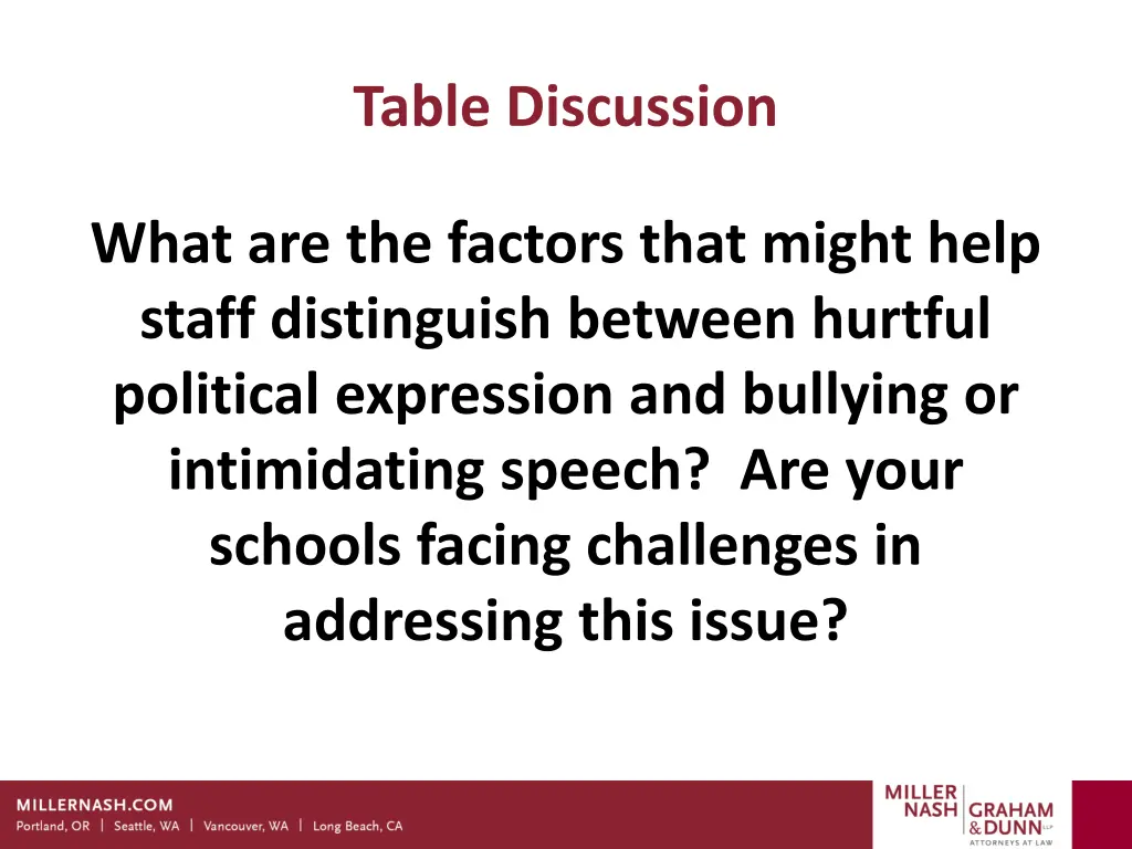 table discussion 3