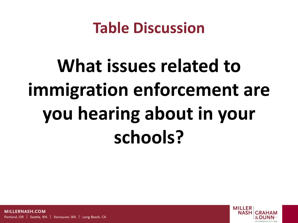 table discussion