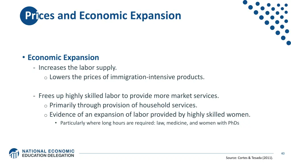 prices and economic expansion
