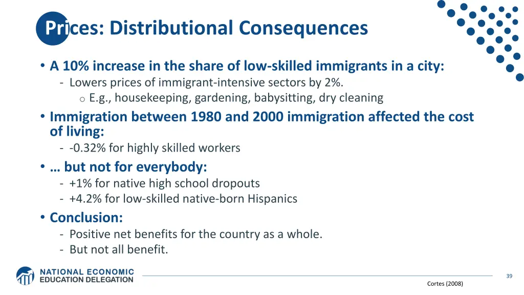 prices distributional consequences