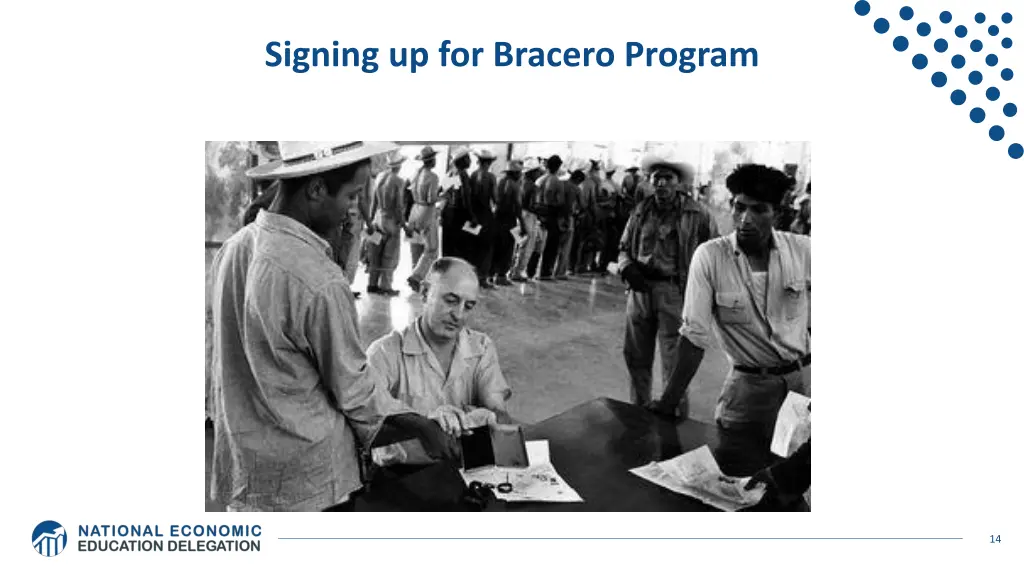 signing up for bracero program