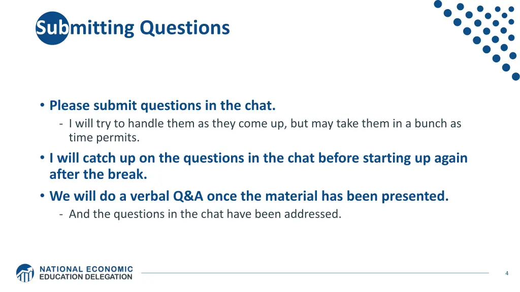 submitting questions