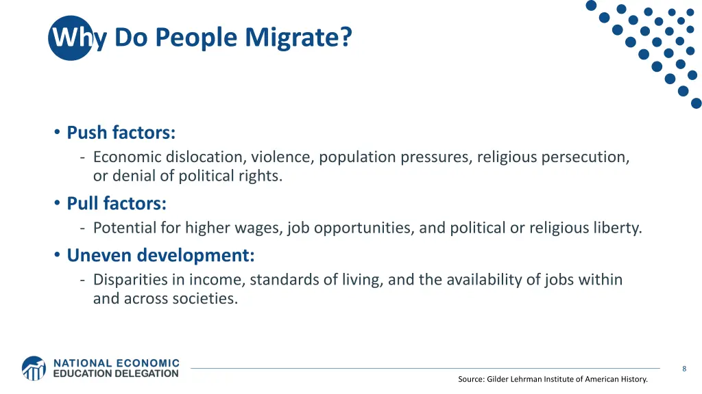 why do people migrate