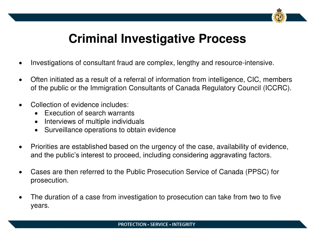 criminal investigative process