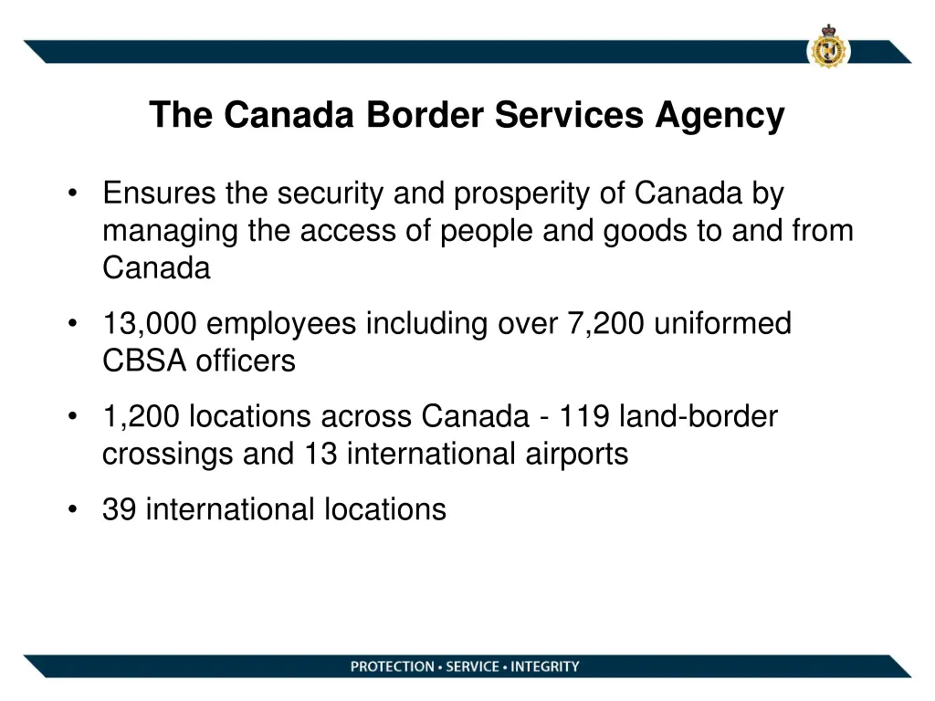 the canada border services agency