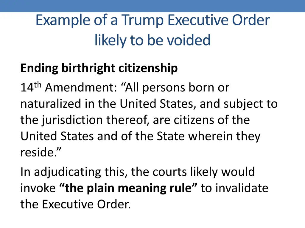 example of a trump executive order likely 1