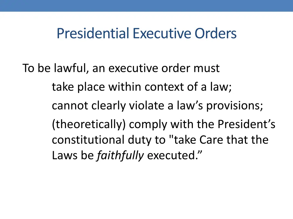 presidential executive orders