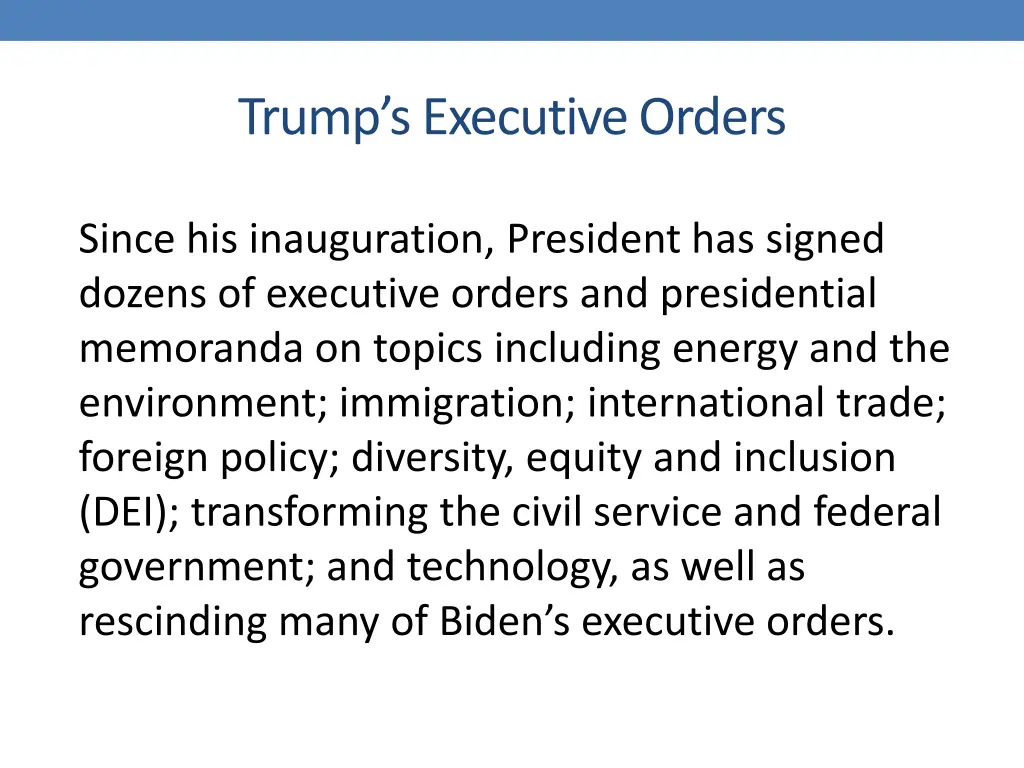 trump s executive orders