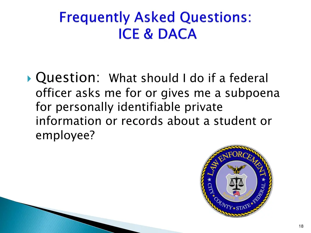 question what should i do if a federal officer