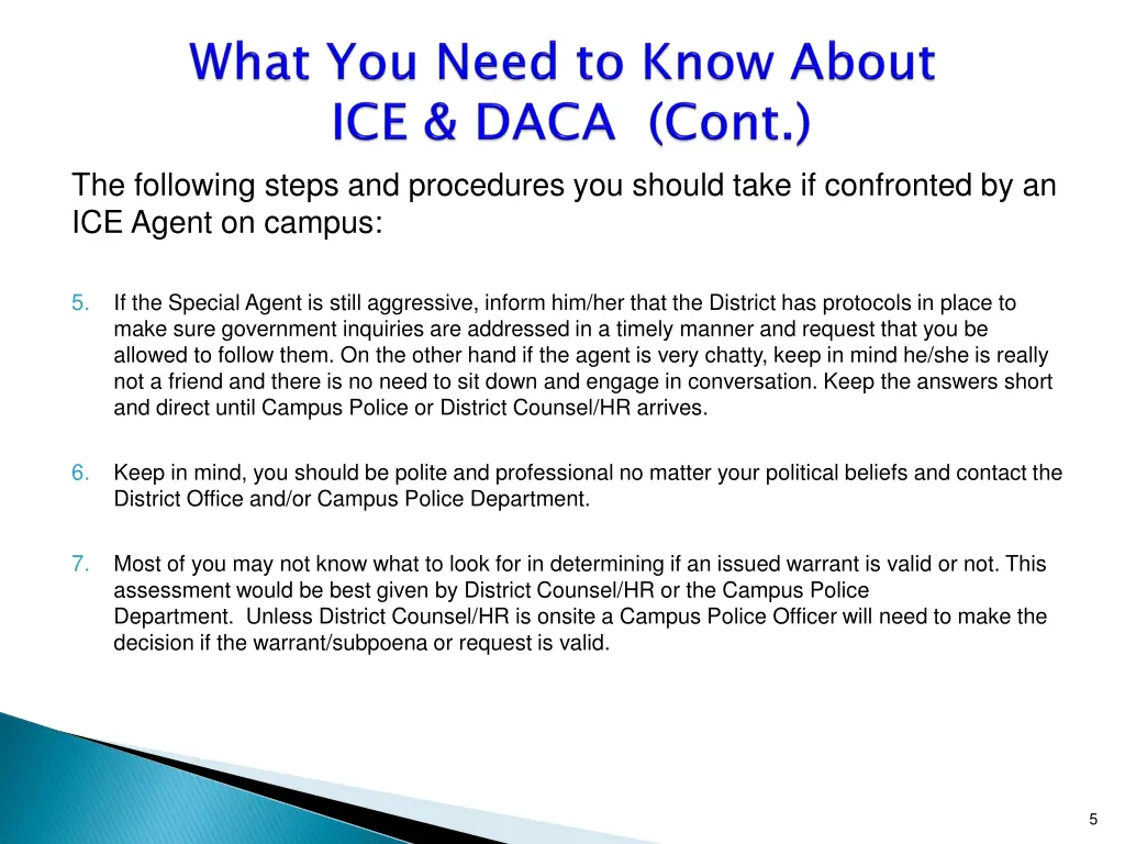 the following steps and procedures you should 1