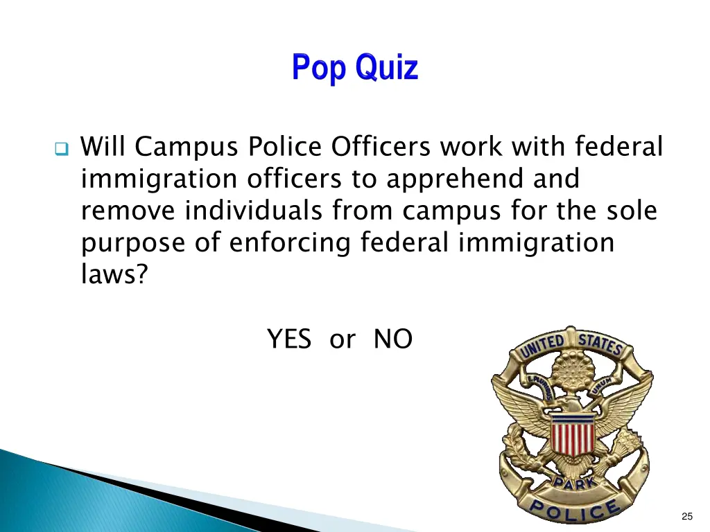 will campus police officers work with federal