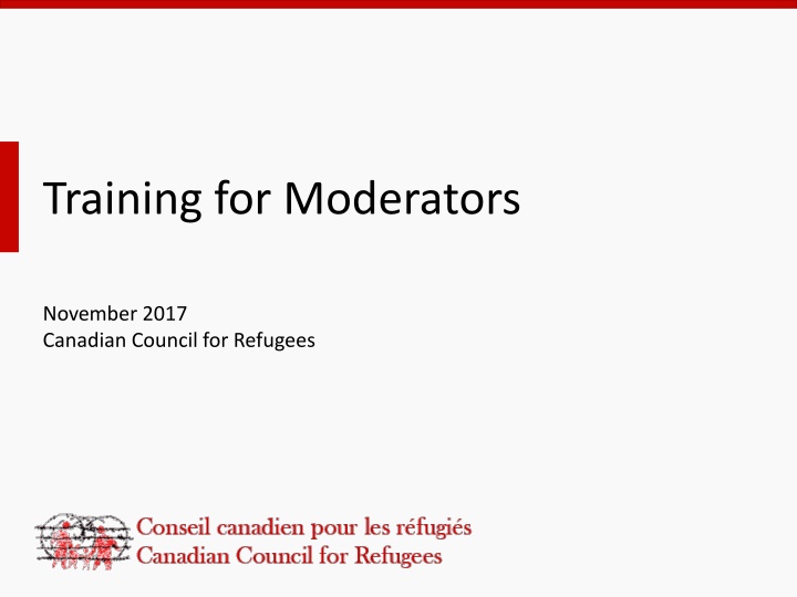 training for moderators