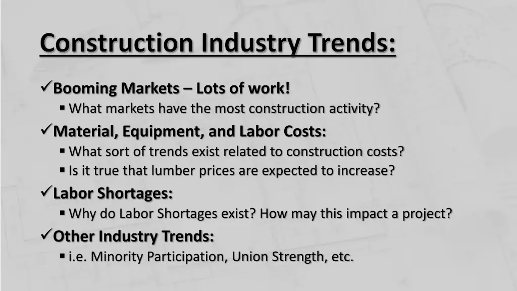 construction industry trends