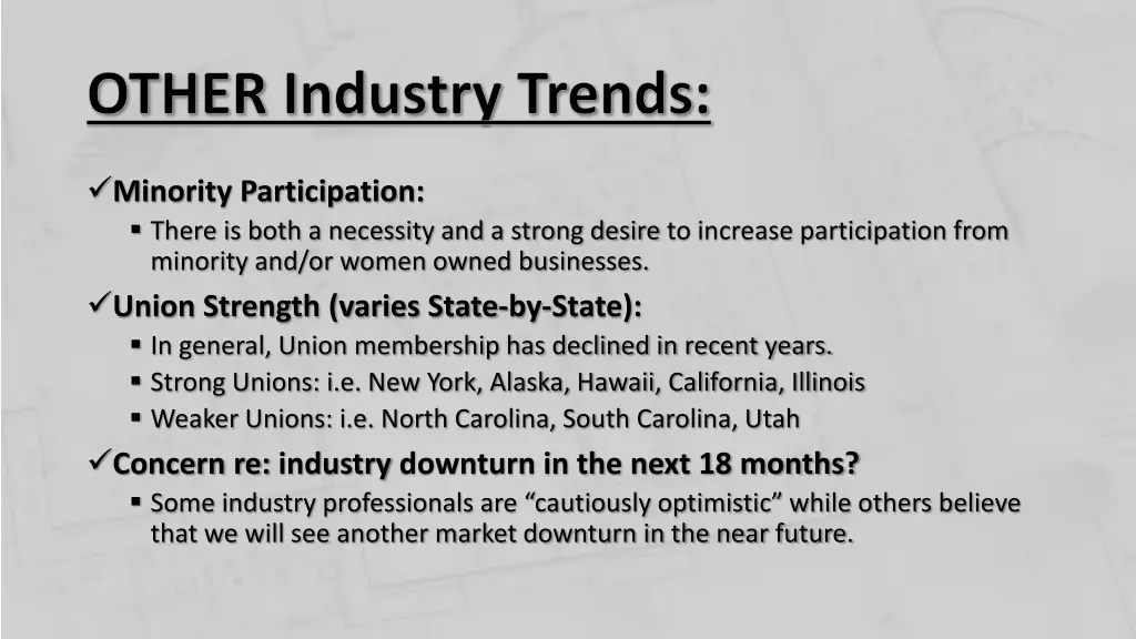 other industry trends