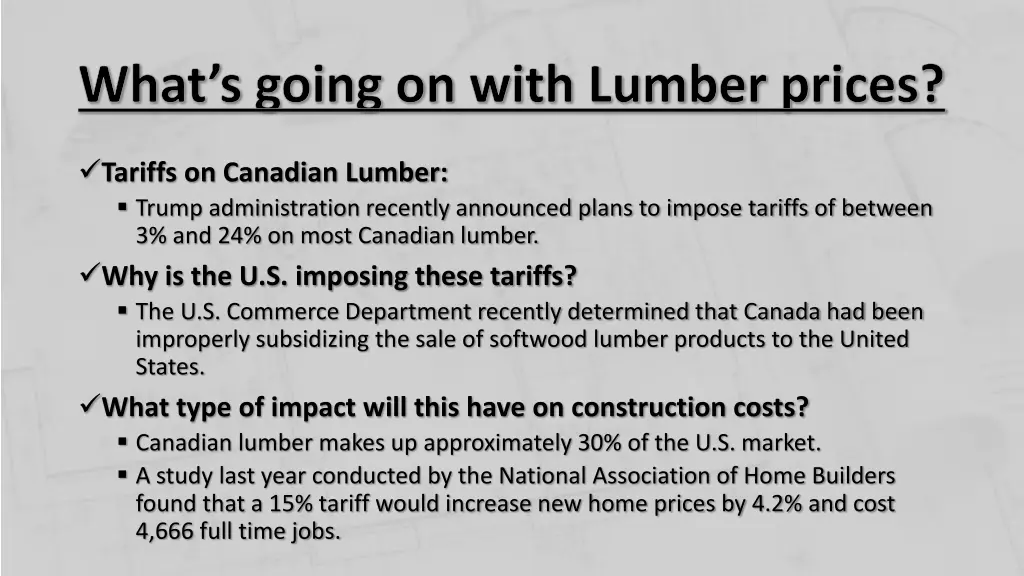 what s going on with lumber prices