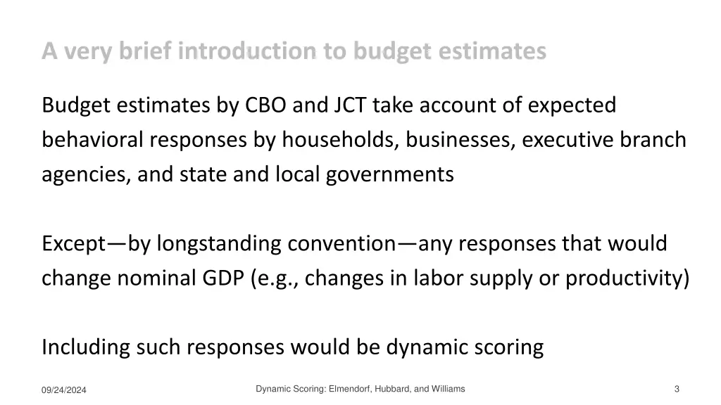 a very brief introduction to budget estimates 1