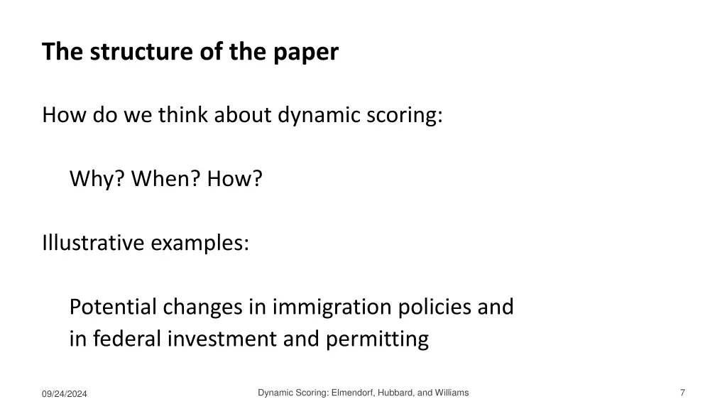 the structure of the paper