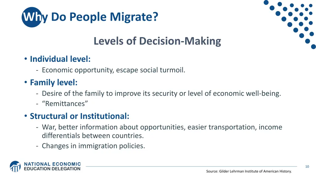 why do people migrate 1