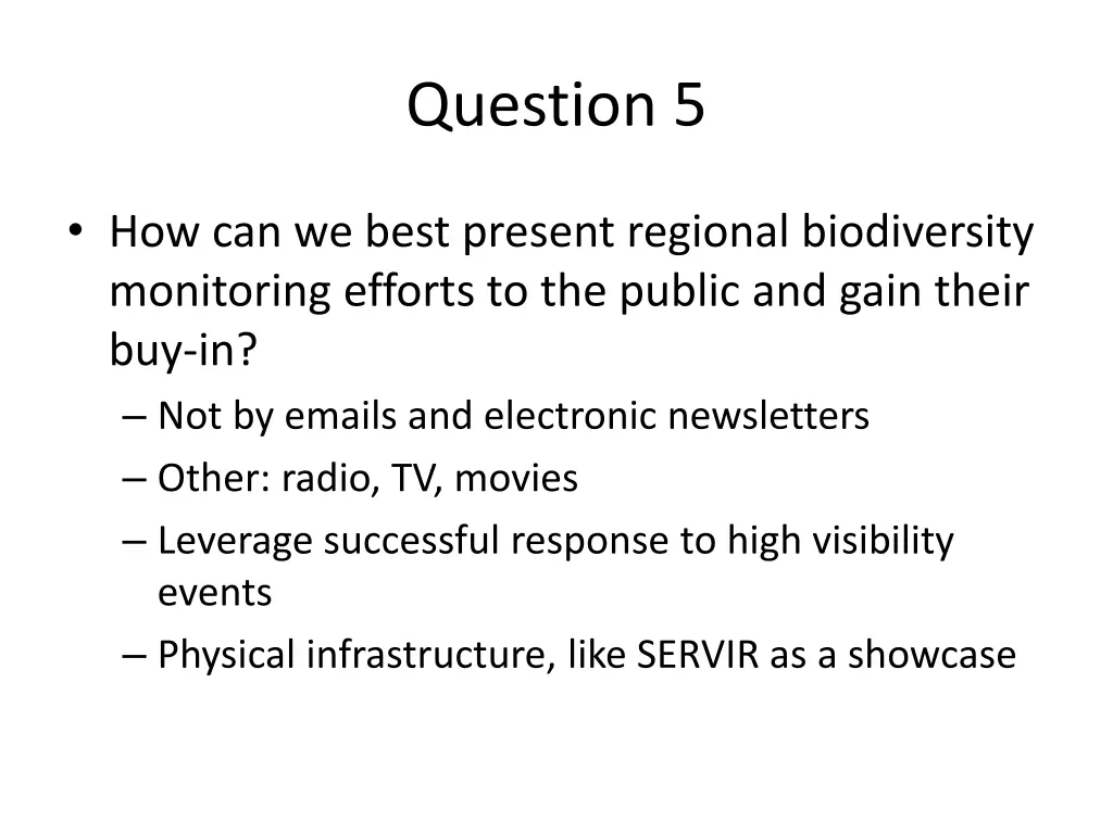 question 5