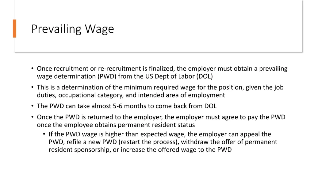 prevailing wage