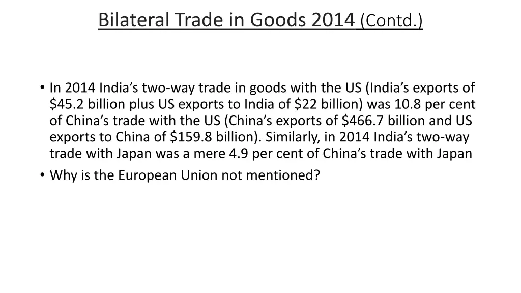 bilateral trade in goods 2014 contd