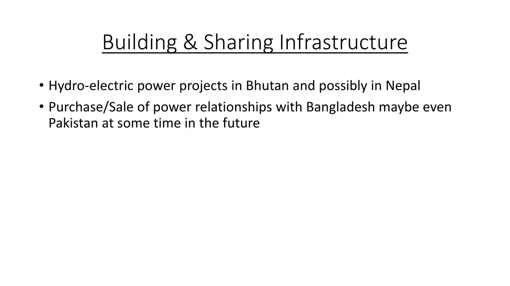 building sharing infrastructure