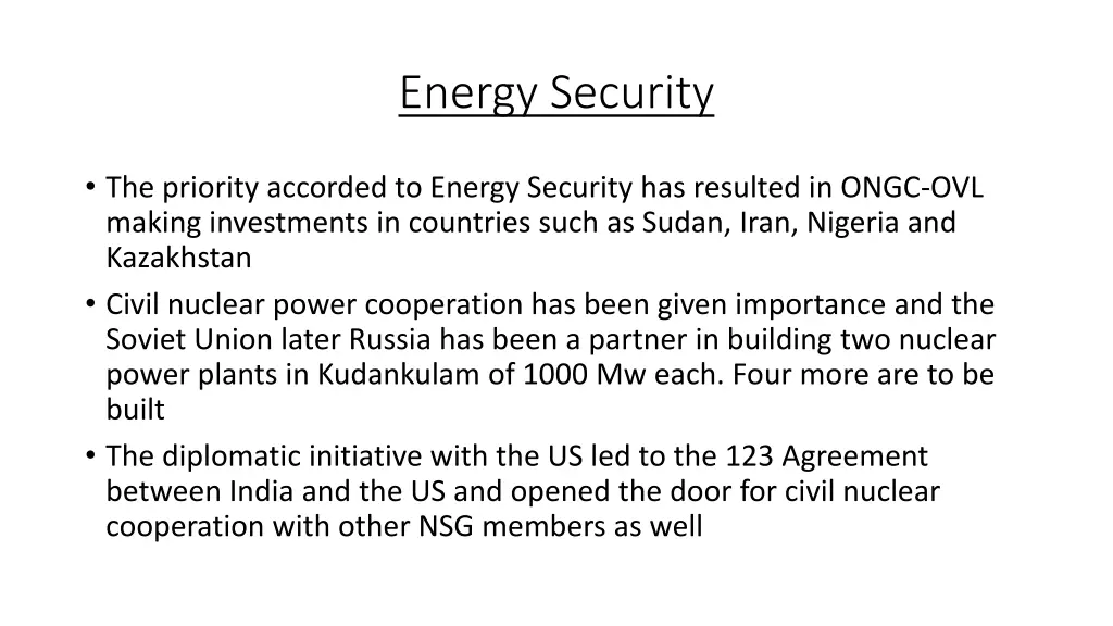 energy security