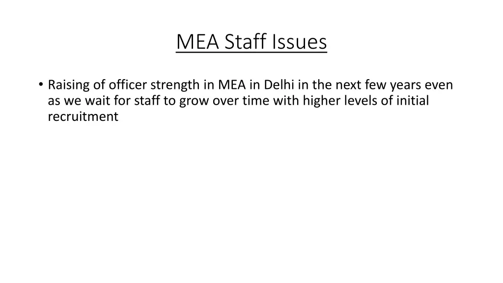 mea staff issues