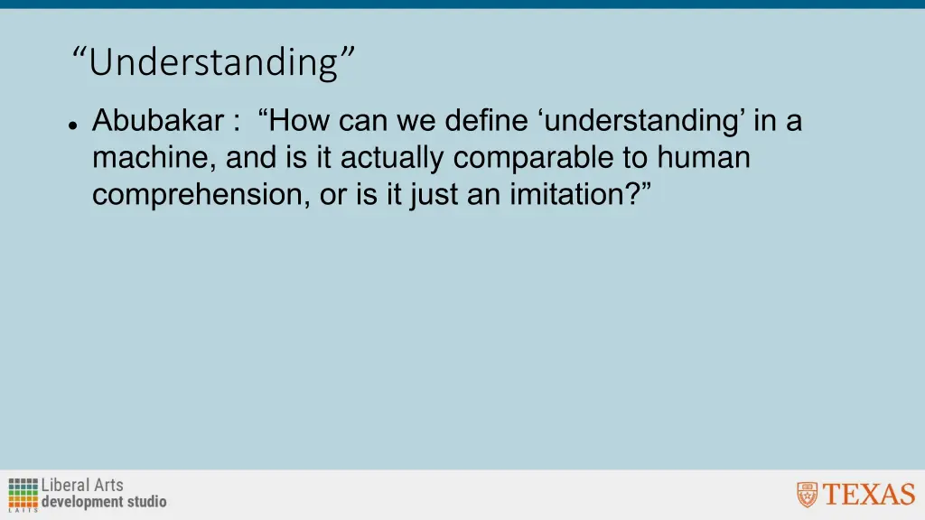 understanding