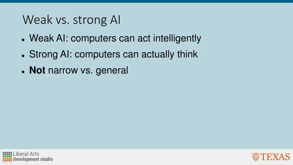 weak vs strong ai